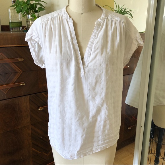 GAP Tops - GAP White Gingham Boxy Top - Medium